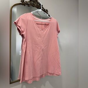 Athleta Soft Pink V-Neck Tee